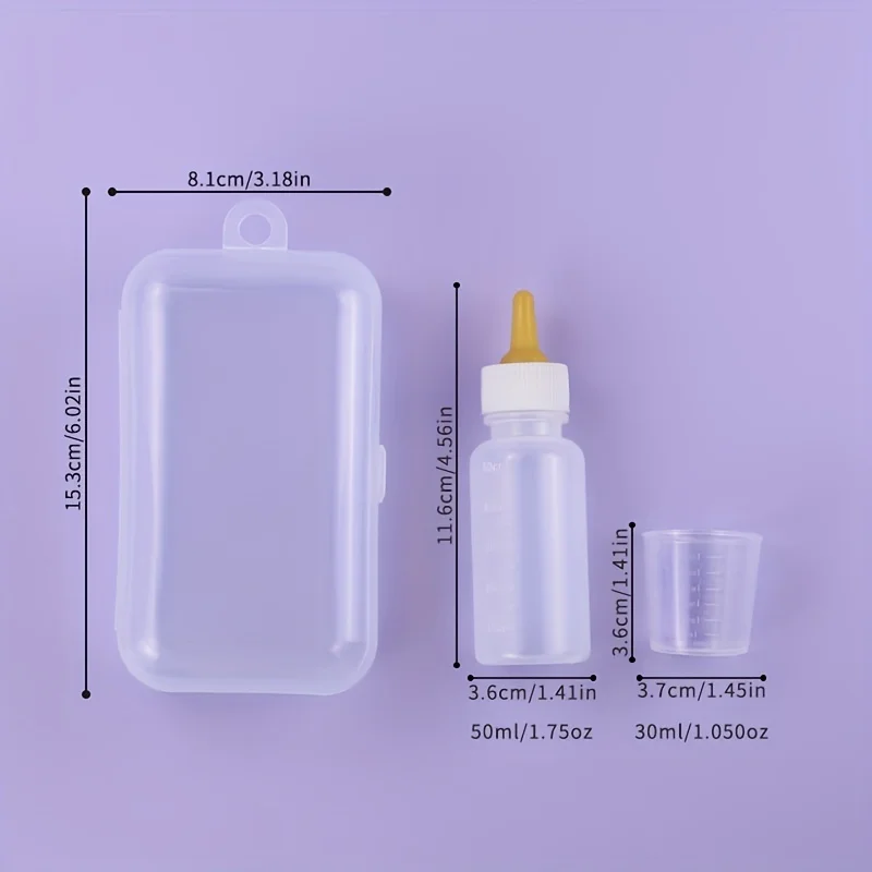 Kit de Alimentação para Filhotes de Cães e Gatos com Garrafa e Seringa - Imagem 3