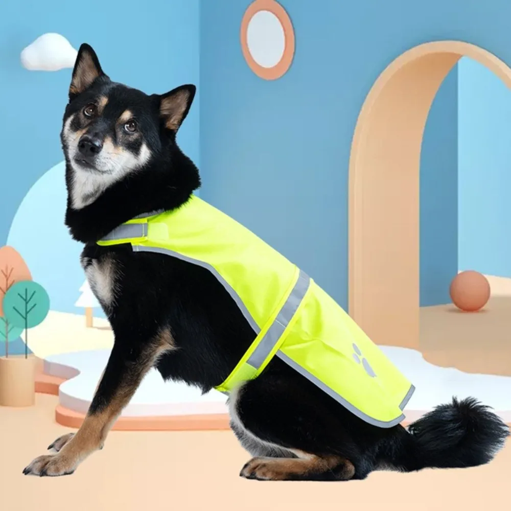 Colete Refletivo para Cães de Poliéster Ajustável Laranja - Imagem 2