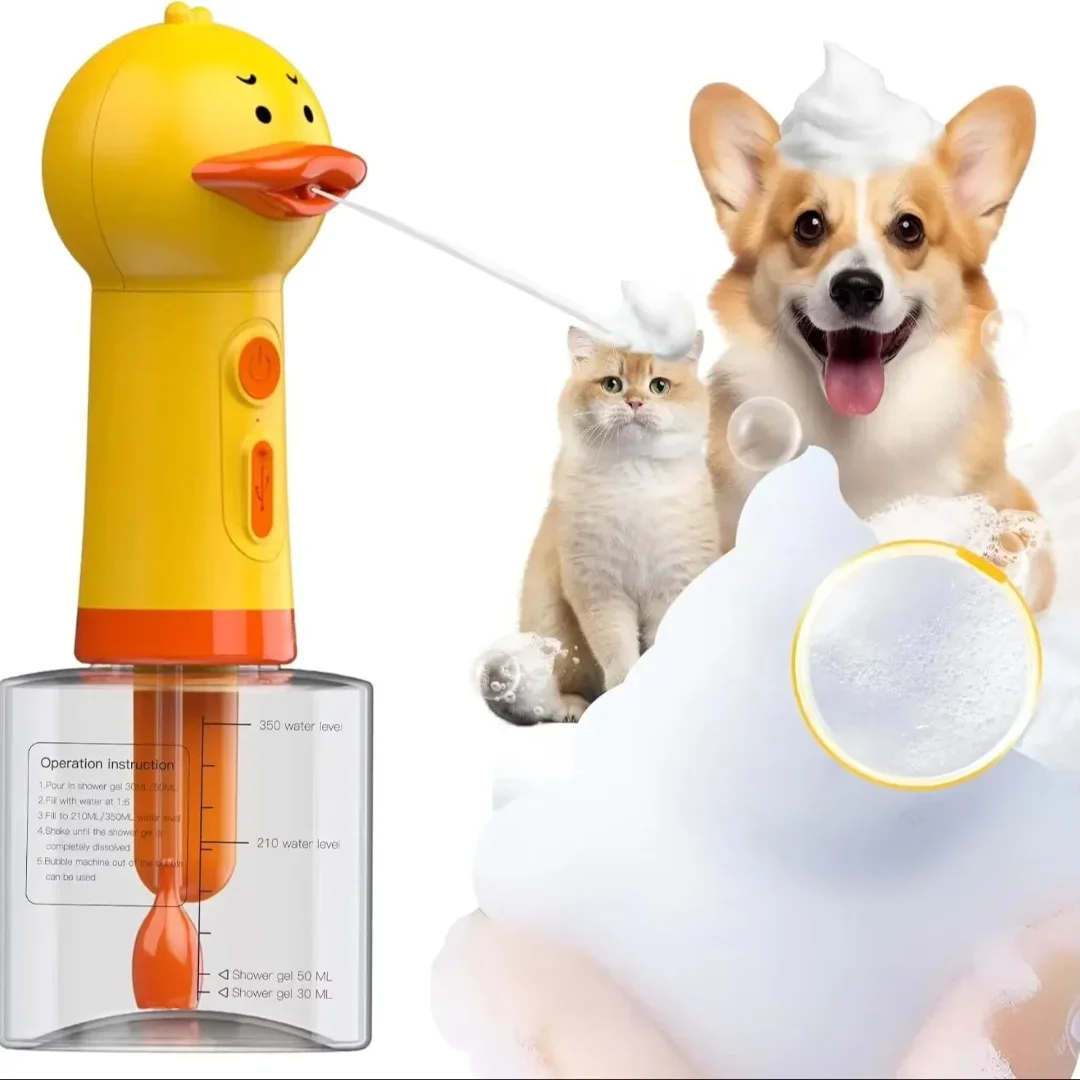 Dispensador de Espuma para Pets Recarregável USB para Banho - Imagem 2