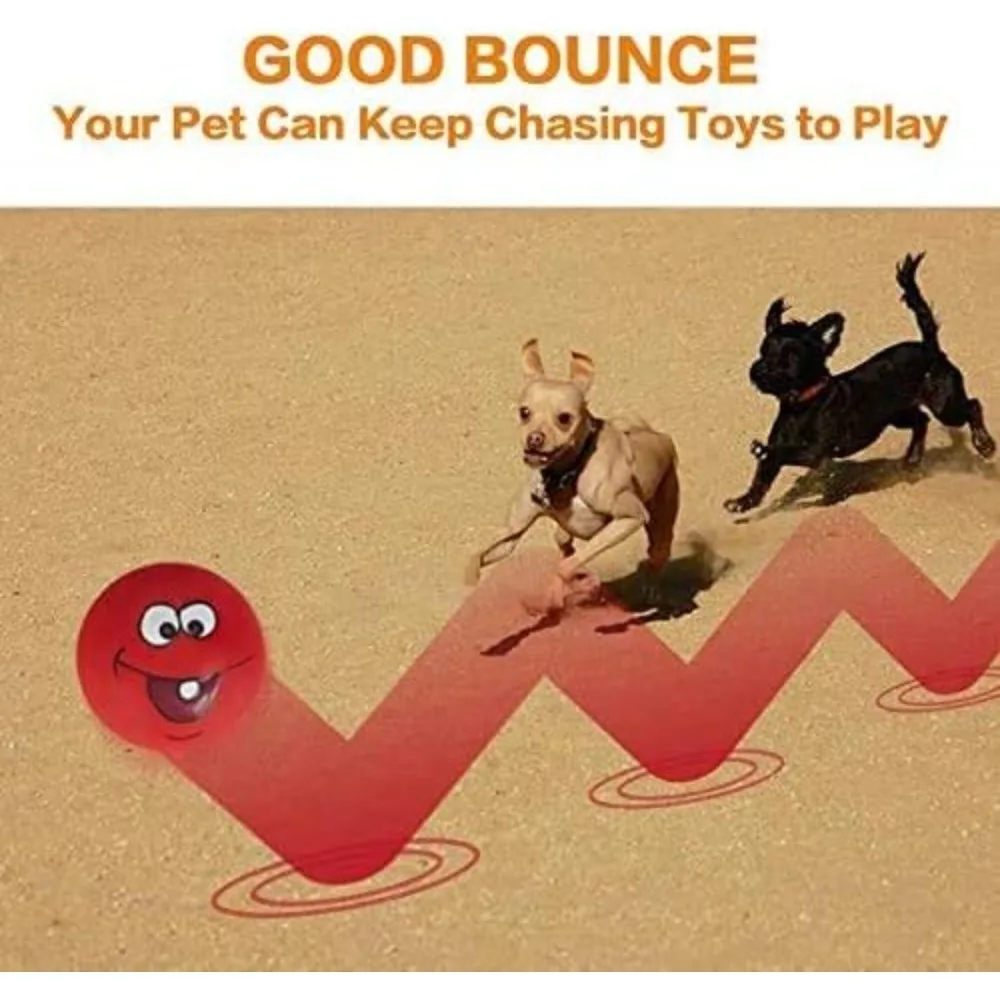Kit 6 Bolinhas de Látex para Cães Pequenos e Médios com Apito Interno - Imagem 4