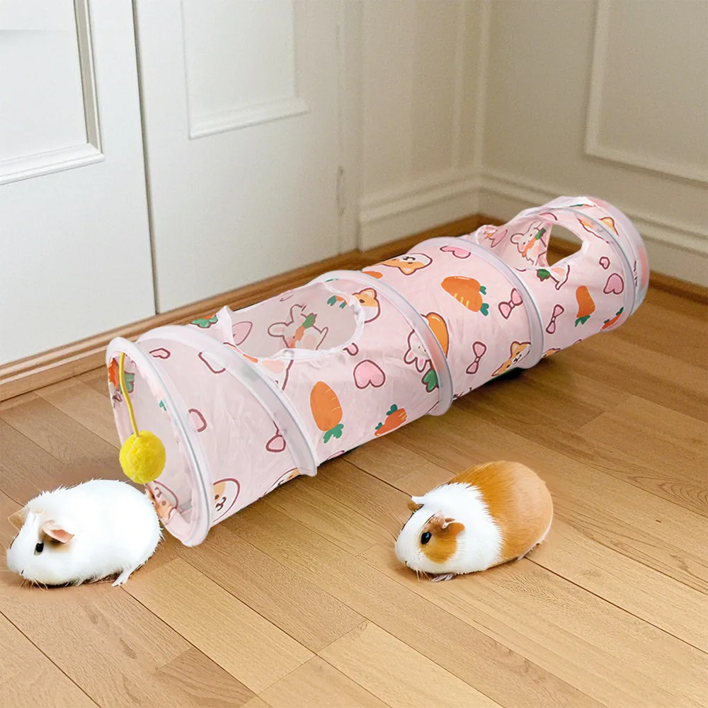 Túnel Dobrável para Hamster em Forma de Cenoura - Imagem 3