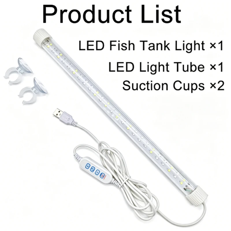 Luz LED Submersível para Aquário USB RGB com Ventosas - Imagem 4