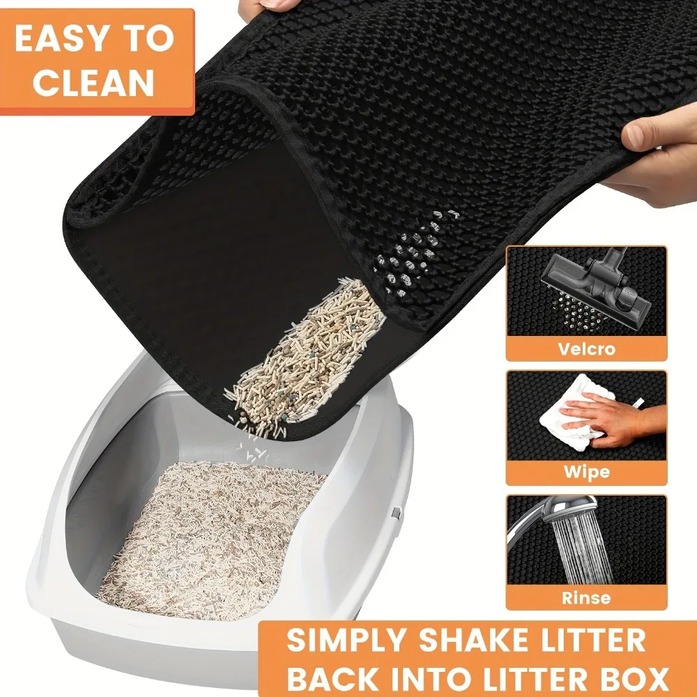 Tapete para Areia de Gato 70x120cm Antiderrapante Camada Dupla - Image 2