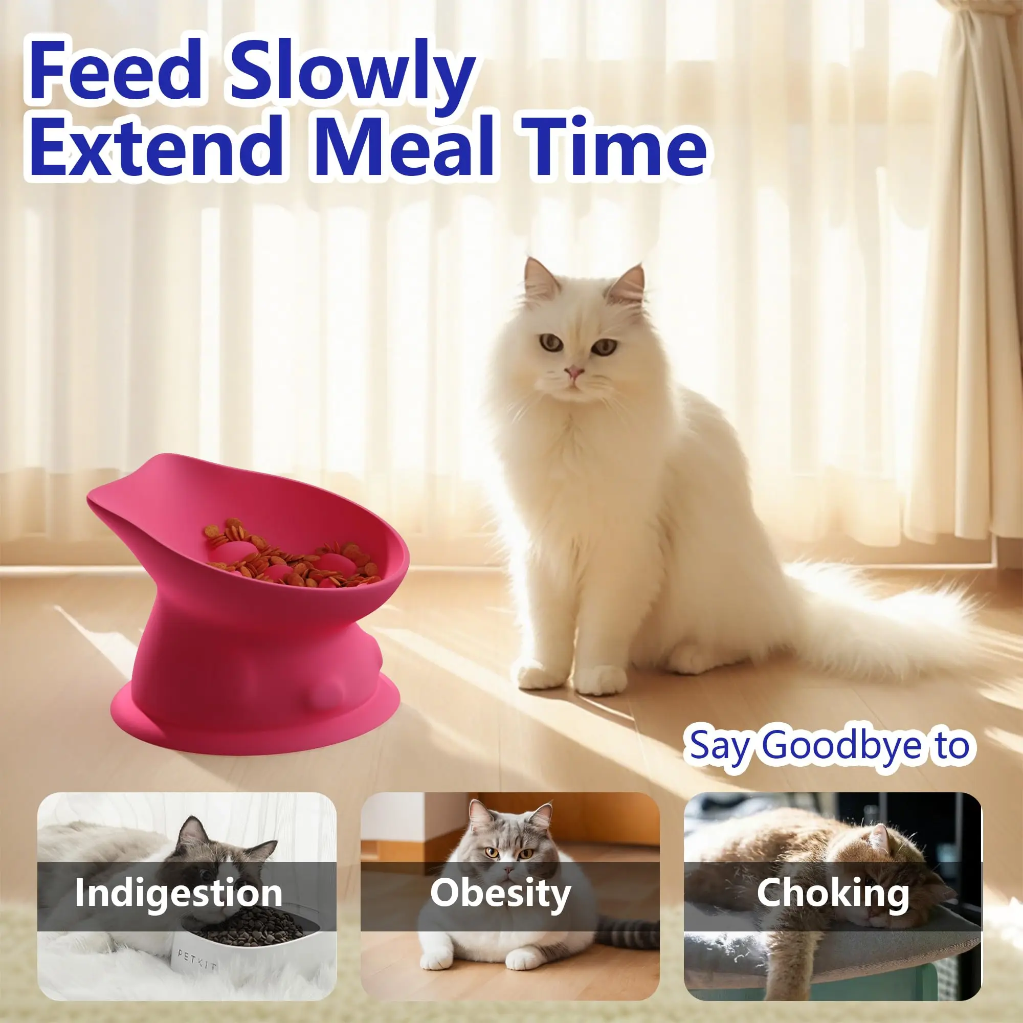 Tigela de Alimentação Lenta para Gatos de Silicone Elevada - Image 6