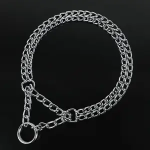 coleira de metal ajustável para cães