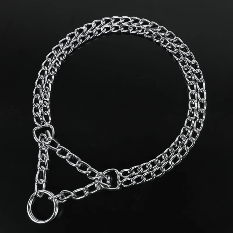 coleira de metal ajustável para cães