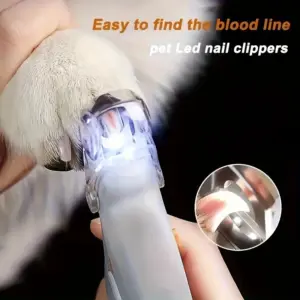 tesoura de unha para cães e gatos com led