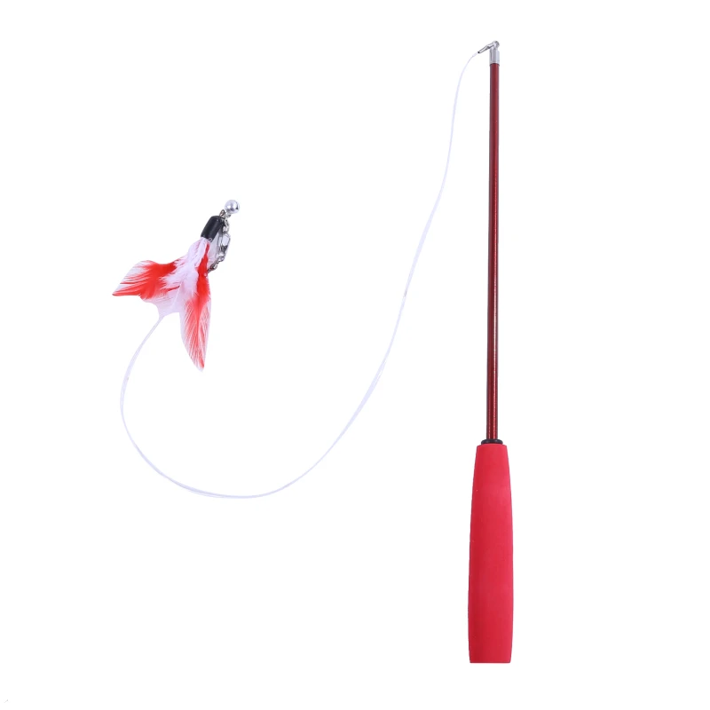 Brinquedo Teaser para Gatos Haste Telescópica de 85 cm com Pena - Imagem 3