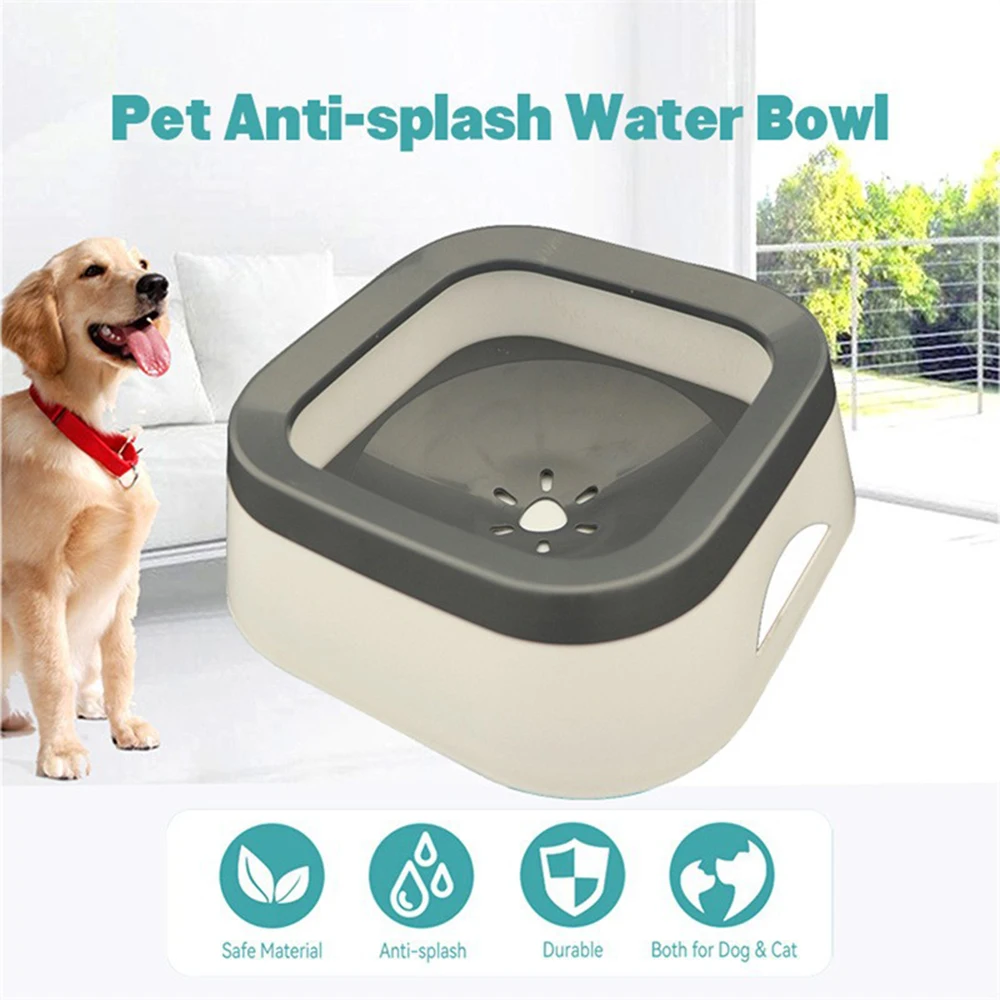 Tigela de Água Flutuante para Cães e Gatos de Plástico Durável Antirrespingo - Imagem 2