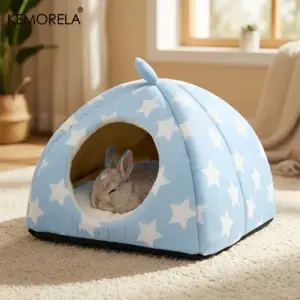 cama esconderijo para coelhos lavável