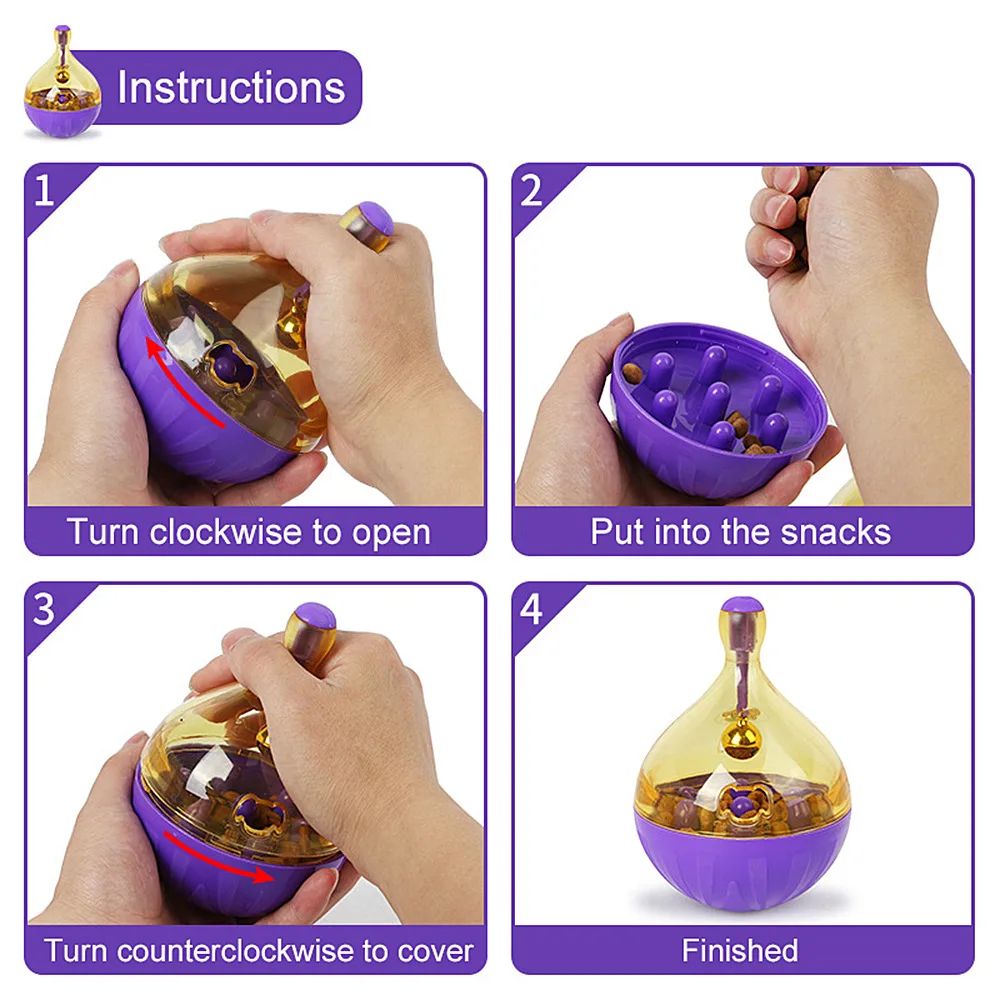 Alimentador Tumbler para Cães e Gatos com Vazamento de Comida - Imagem 4