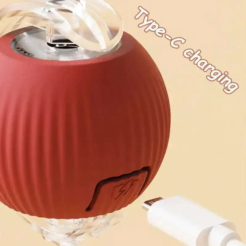 Bola Interativa para Cães e Gatos Recarregável USB Rolamento Automático - Imagem 5