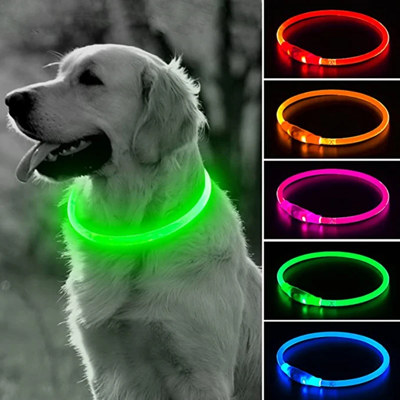 Coleira Luminosa USB para Cães e Gatos de 50 cm Recarregável - Imagem 6