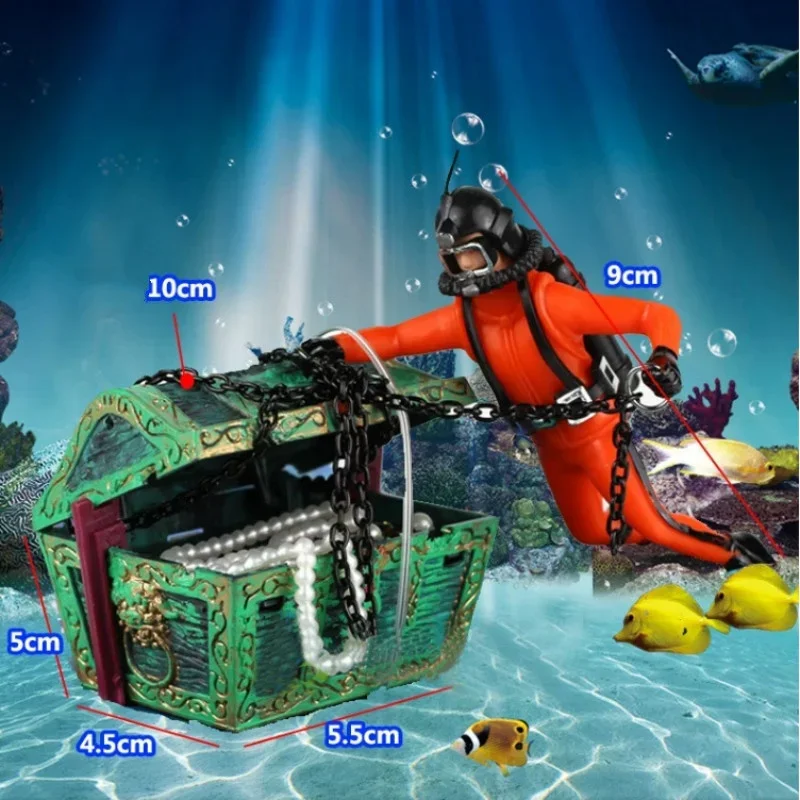 Decoração para Aquário Sapo Pirata Tesouro com Efeito Borbulhante - Imagem 2