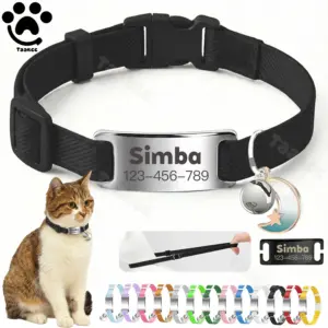 coleira elástica para gatos personalizada