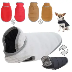 jaqueta para cães e gatos reversível