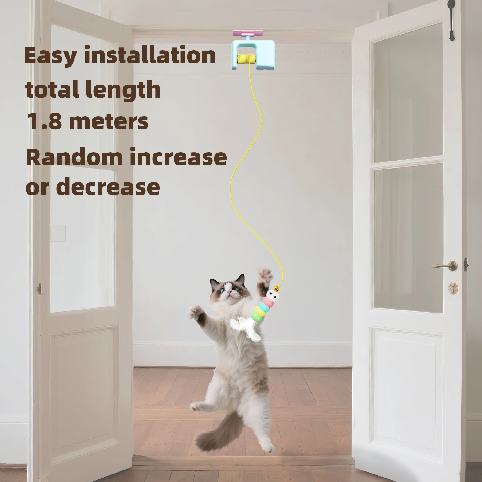 Brinquedo Elétrico para Gatos Pássaro Voador Recarregável para Porta - Imagem 3