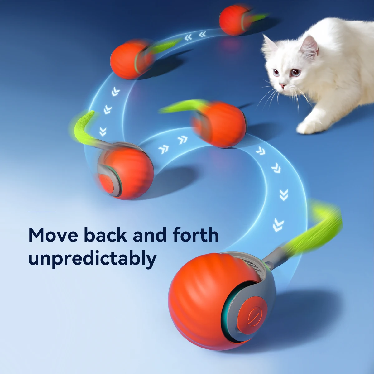 Brinquedo Bola Cauda Rápida 2.0 para Gatos com Ajuste de Duas Velocidades - Image 2