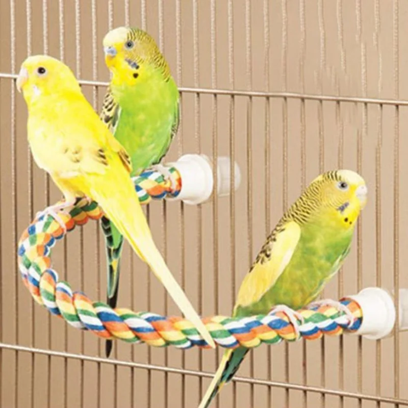 Poleiro para Pássaros de Corda de Algodão Dobrável 30 cm - Imagem 4
