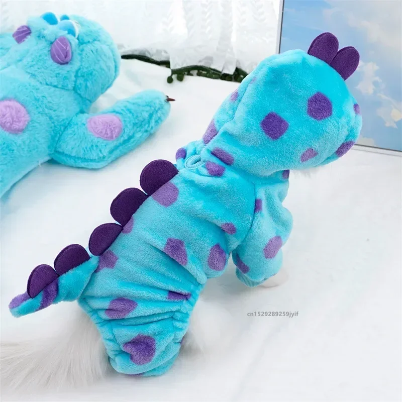 Casaco Dinossauro para Cães e Gatos Pequenos e Médios Aquece no Inverno - Imagem 2