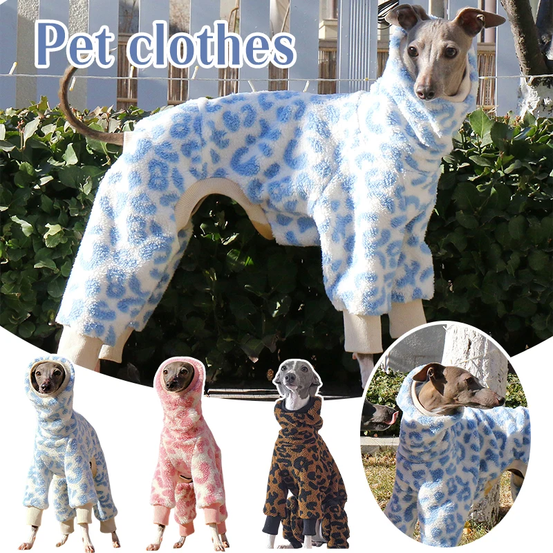 Macacão de Pelúcia para Cães Whippet com Gola Alta e 4 Patas - Image 2