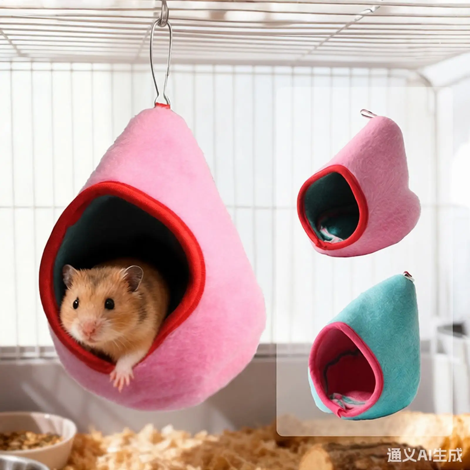 Rede Suspensa para Hamster de Poliéster Ajustável para Gaiola - Imagem 3