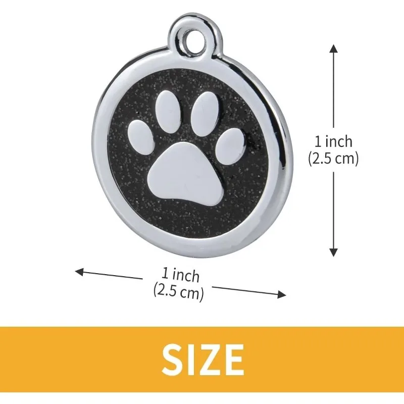 Tags de Identificação para Cães e Gatos em Formato Pata Glitter - Image 4