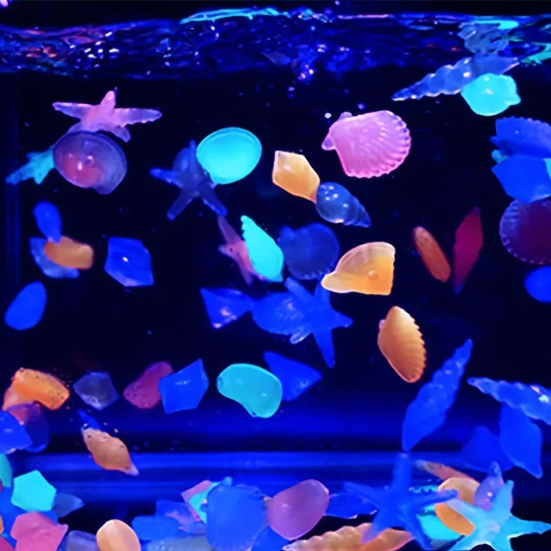 Pedras Luminosas para Aquário 100 Peças Formatos Marinhos - Imagem 3