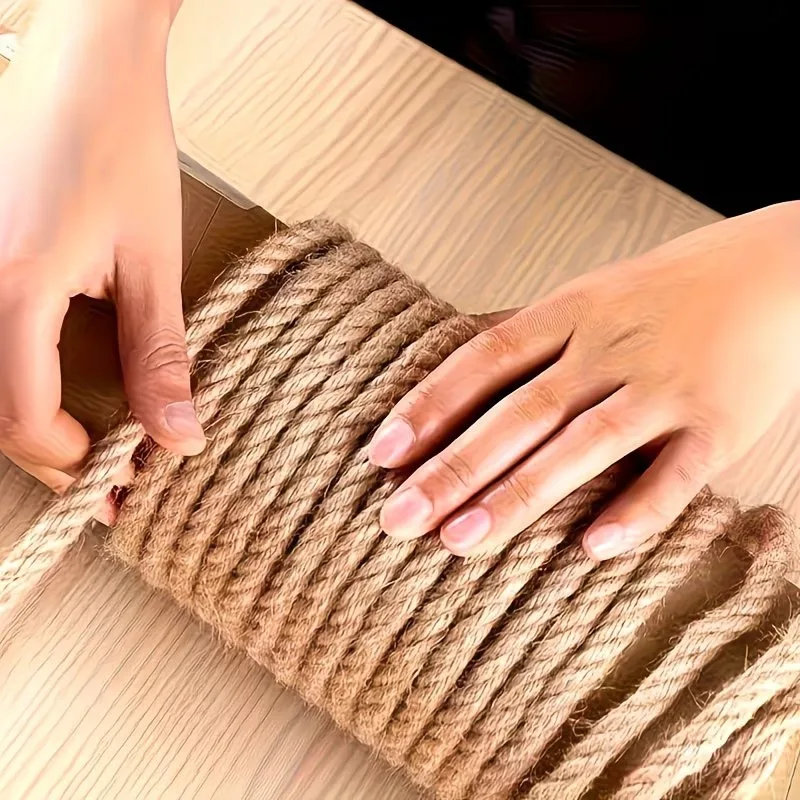 Arranhador para Gatos de Corda de Juta Natural Móvel Amarelo Claro - Image 3