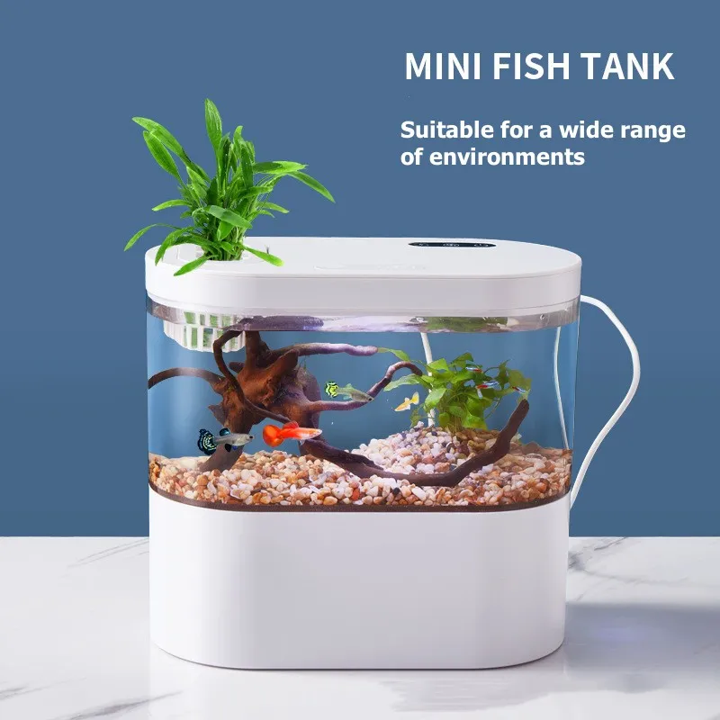 Aquário de Mesa para Peixes Betta 4L com Bomba e Luz LED - Imagem 3