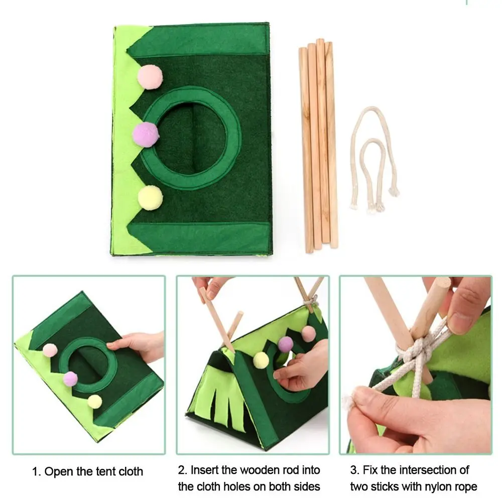 Toca Barraca para Hamster e Roedores de Feltro 28x19,5x17cm Desmontável - Imagem 4