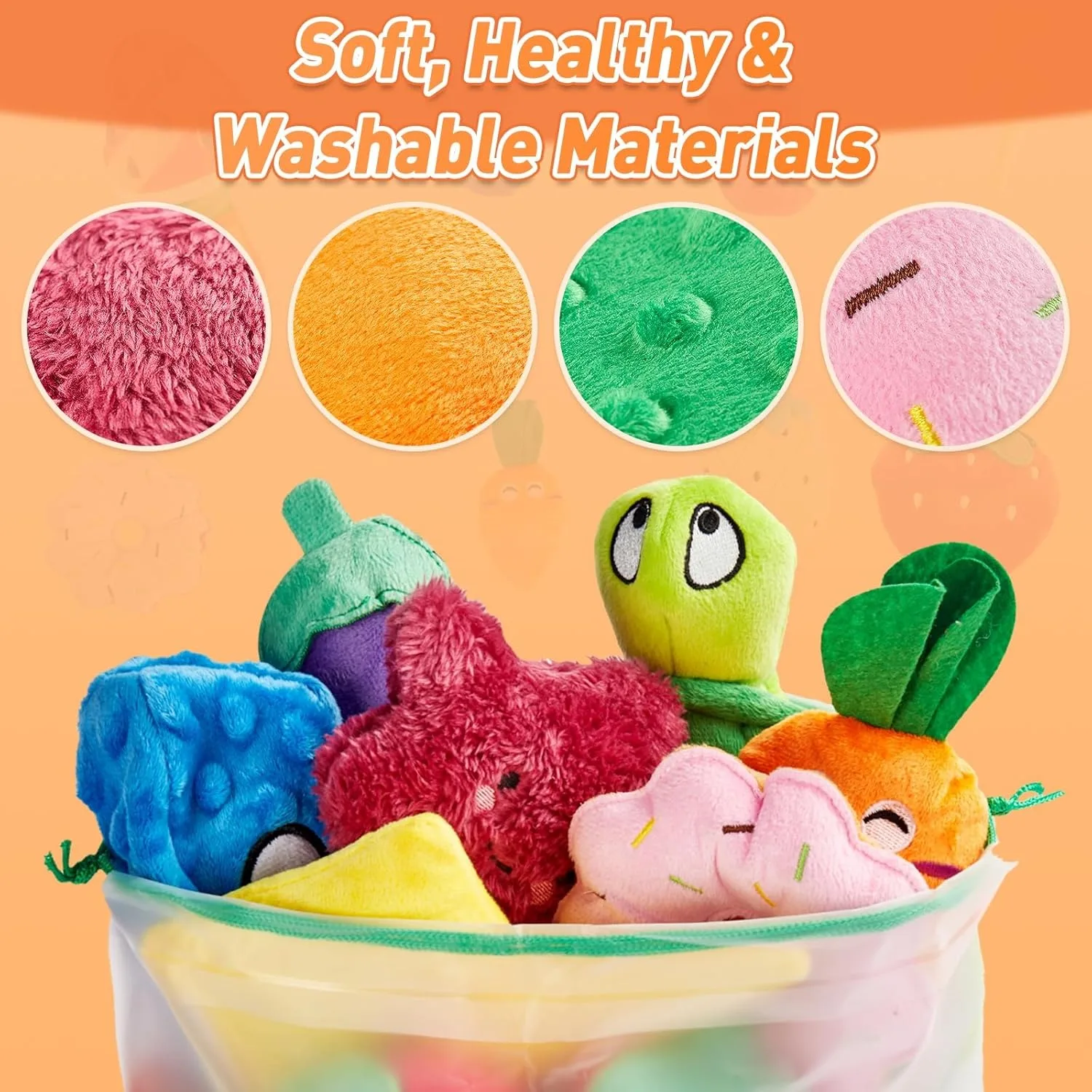 Kit 20 Brinquedos de Pelúcia para Cães Pequenos e Médios com Som - Imagem 4