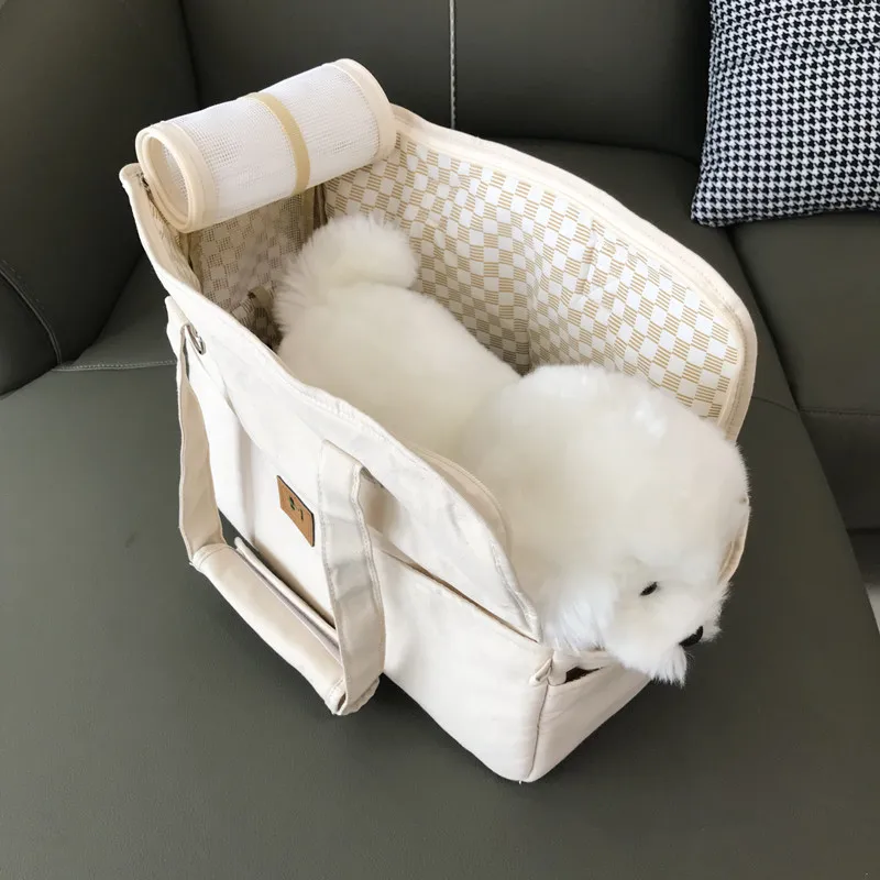 Bolsa de Ombro para Cães e Gatos de Lona com Base Rígida - Image 6