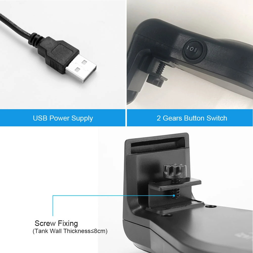 Mini Resfriador de Aquário USB com Ventoinha Silenciosa e Grampo Ajustável - Imagem 6