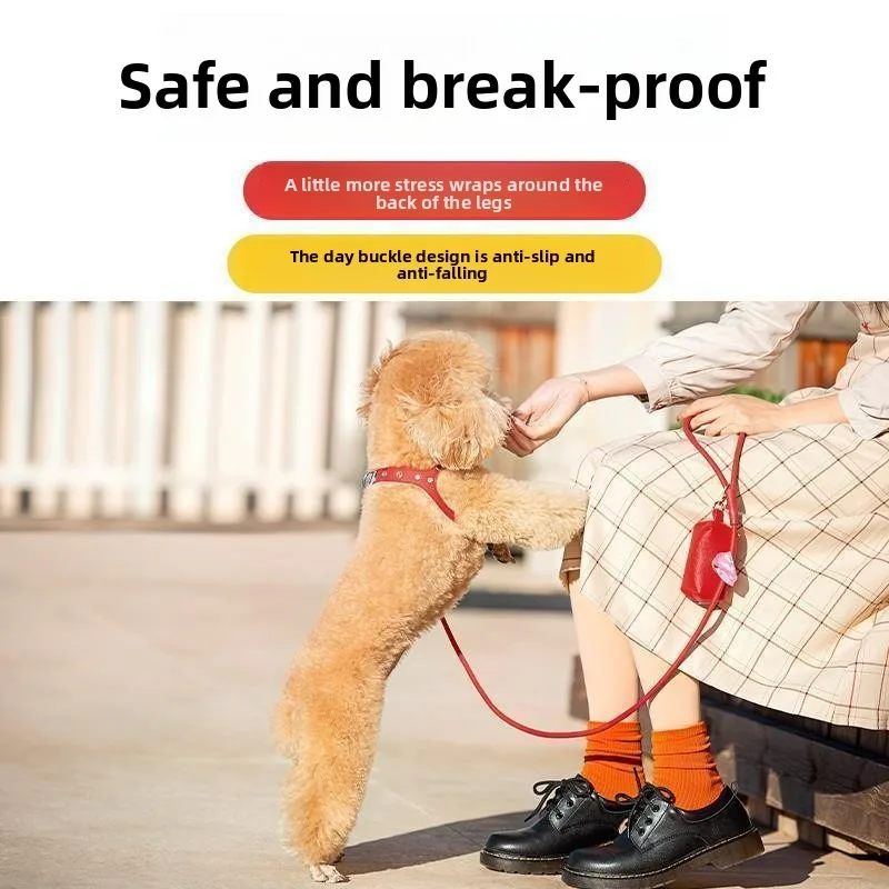 Coleira Peitoral de Couro PU para Cães Pequenos e Médios - Image 3