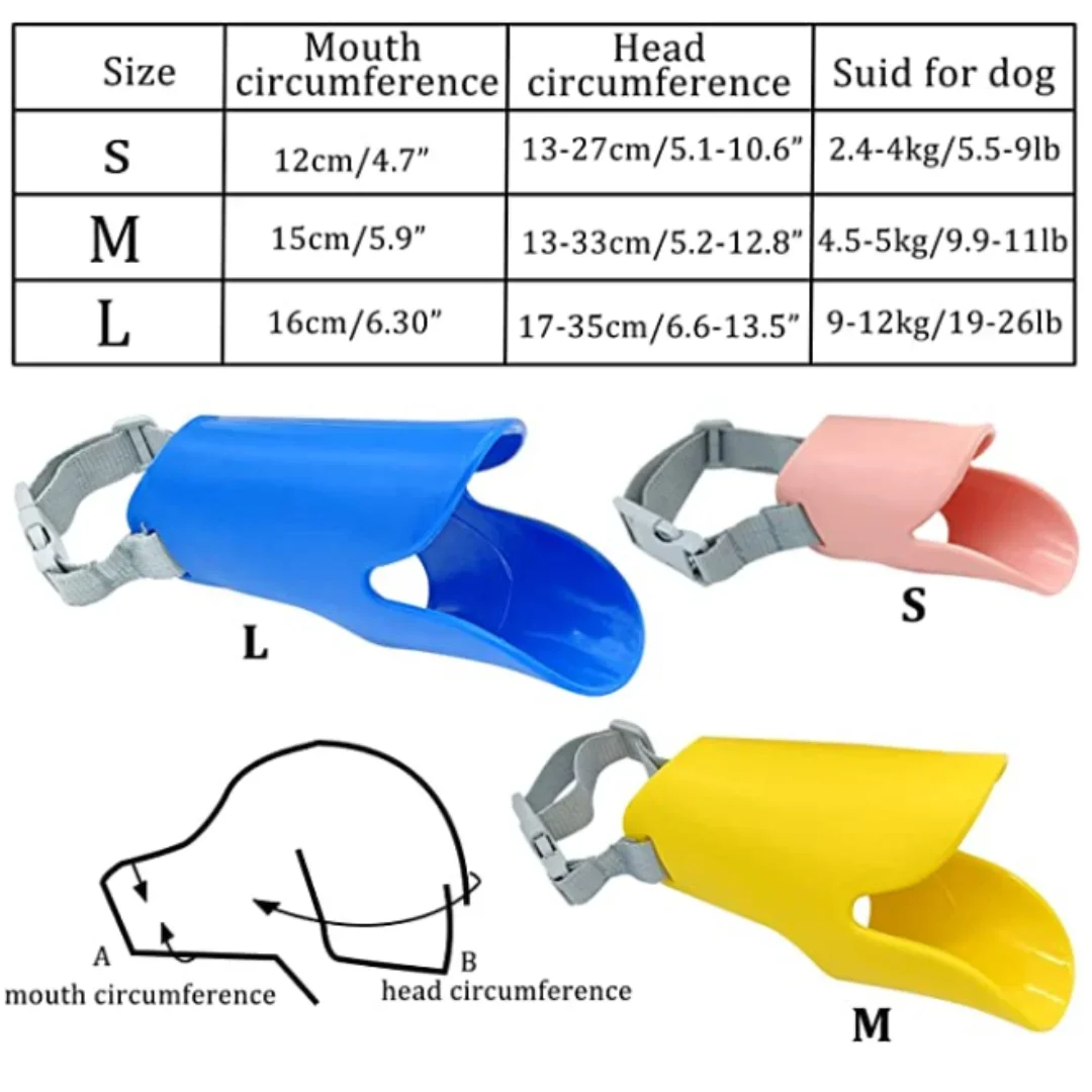 Focinheira de Silicone para Cães Ajustável com Fivela de Liberação Rápida - Imagem 4
