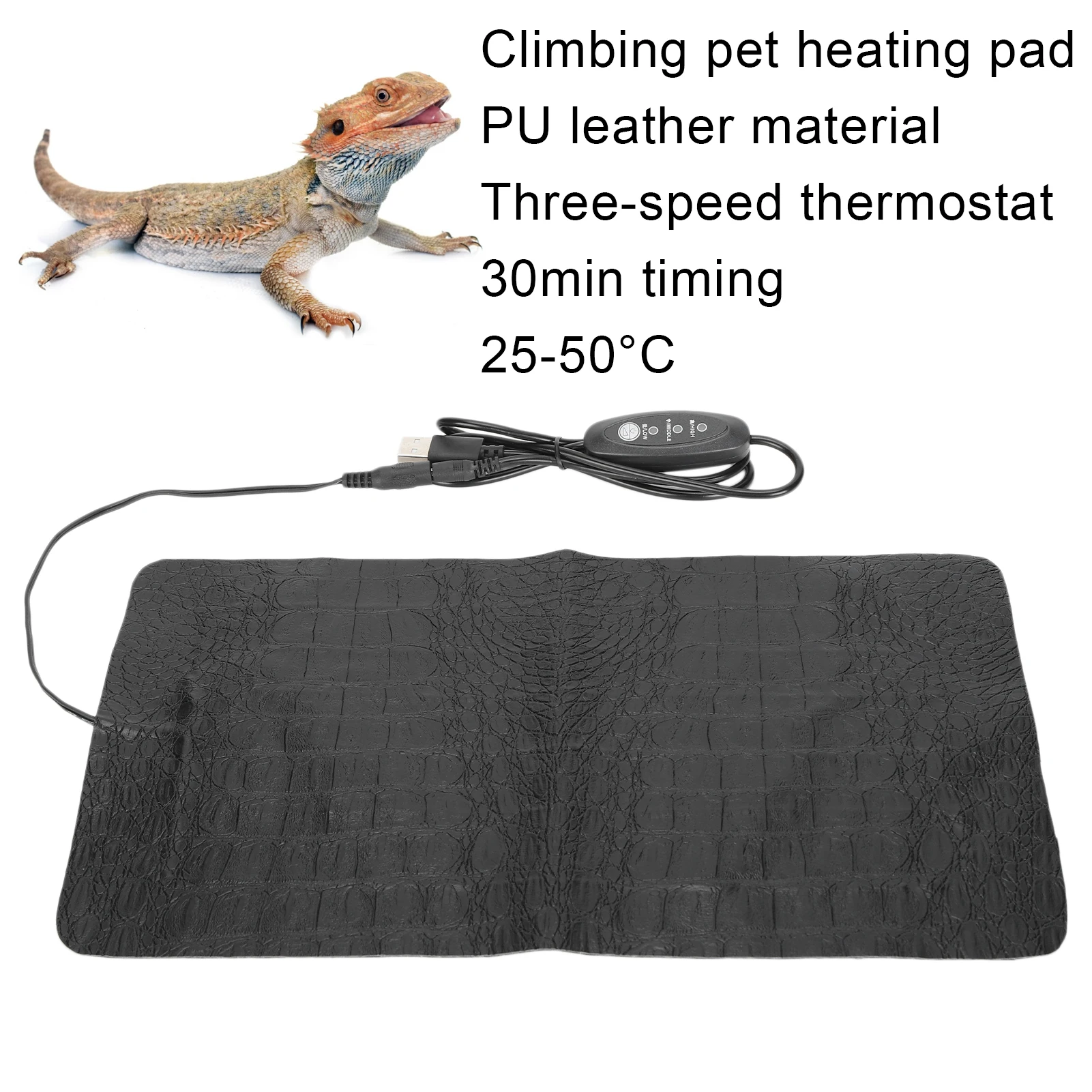 Tapete de Aquecimento USB para Répteis com Ajuste de Temperatura - Imagem 2