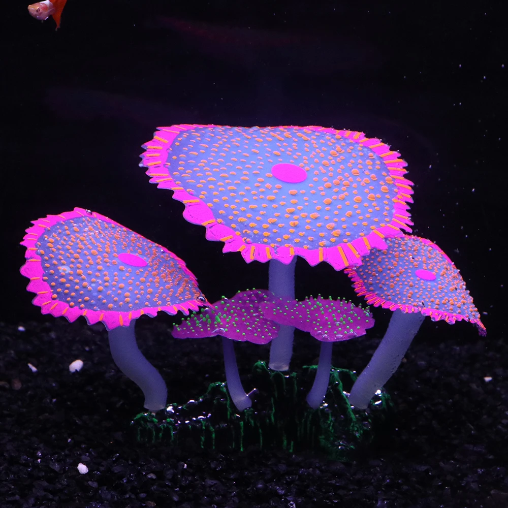Decoração de Aquário com Plantas de Silicone Fluorescente e Ventosas - Imagem 3