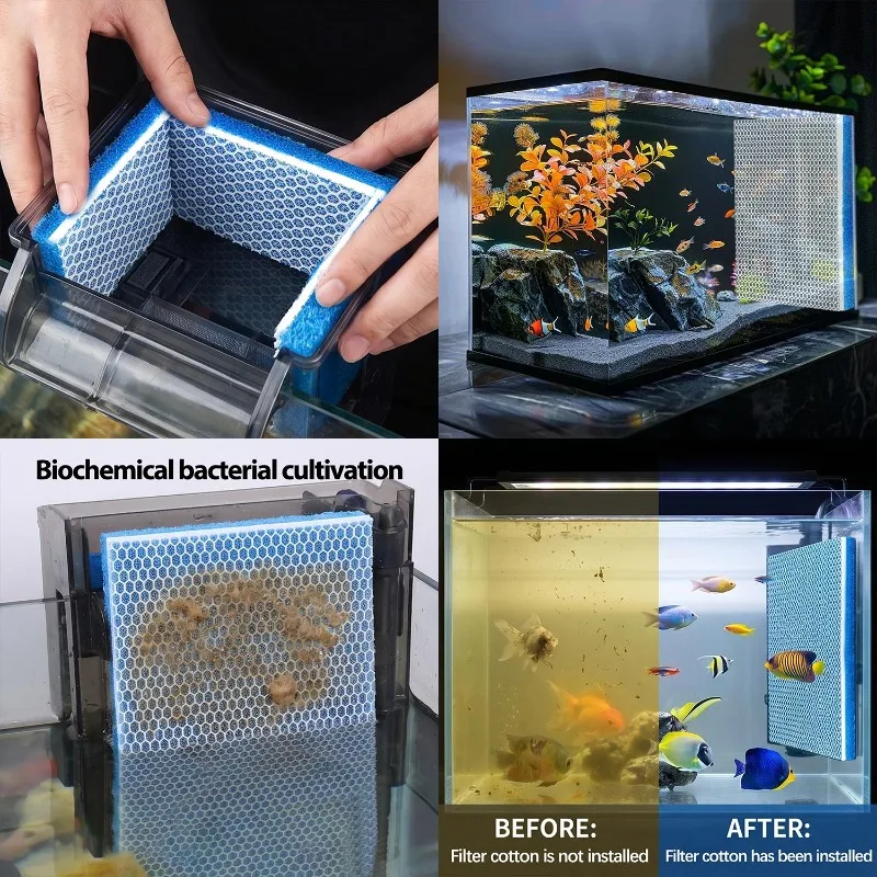 Algodão Filtrante para Aquário Lavável em Formato de Colmeia - Imagem 6