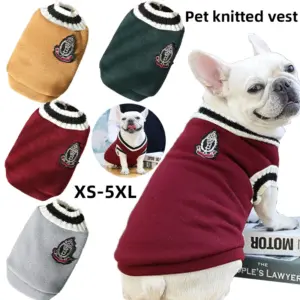 suéter de malha acolchoado para cães