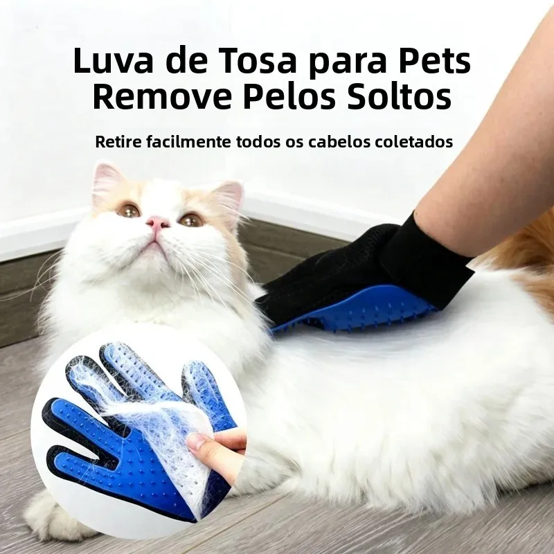 luva escova para cães e gatos
