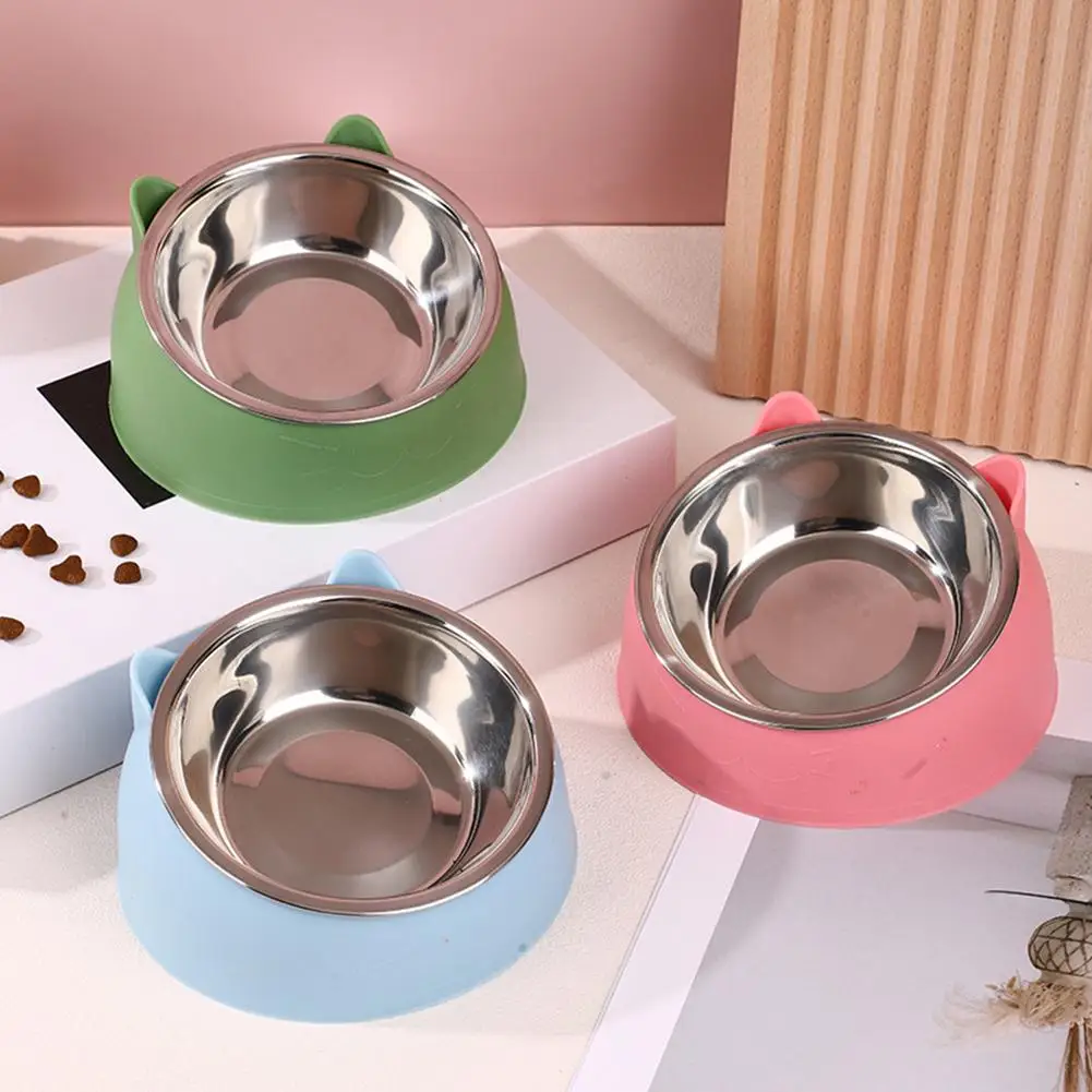 Tigela para Gato e Filhote de Aço Inoxidável 100 ml Inclinada 15° Antiderrapante - Imagem 4