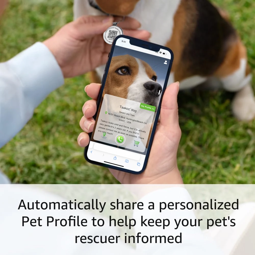 Etiqueta QR ID para Cães e Gatos de Metal com Alertas por E-mail - Imagem 4