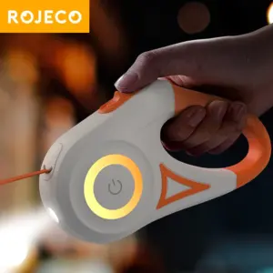 coleira retrátil para cães com led