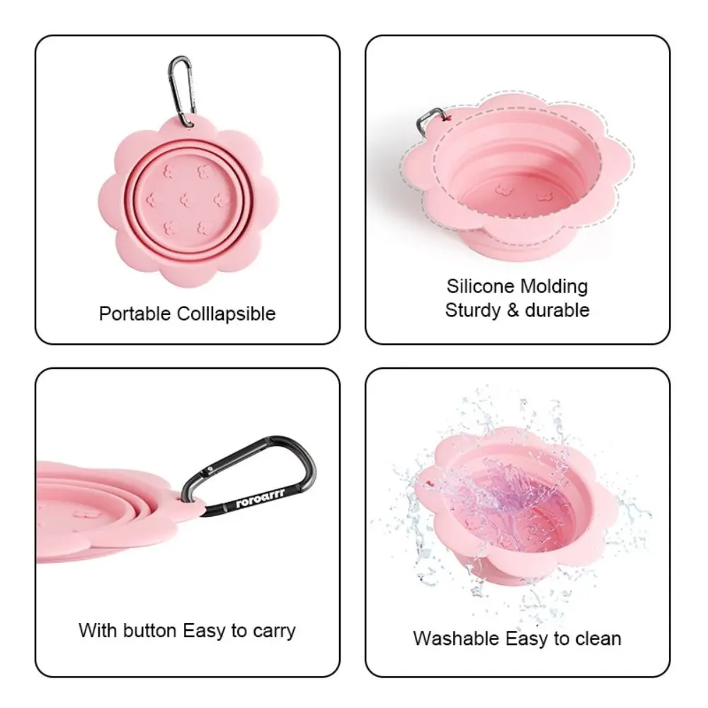 Tigela Dobrável de Silicone para Cães 350ml para Viagem e Passeio - Image 5