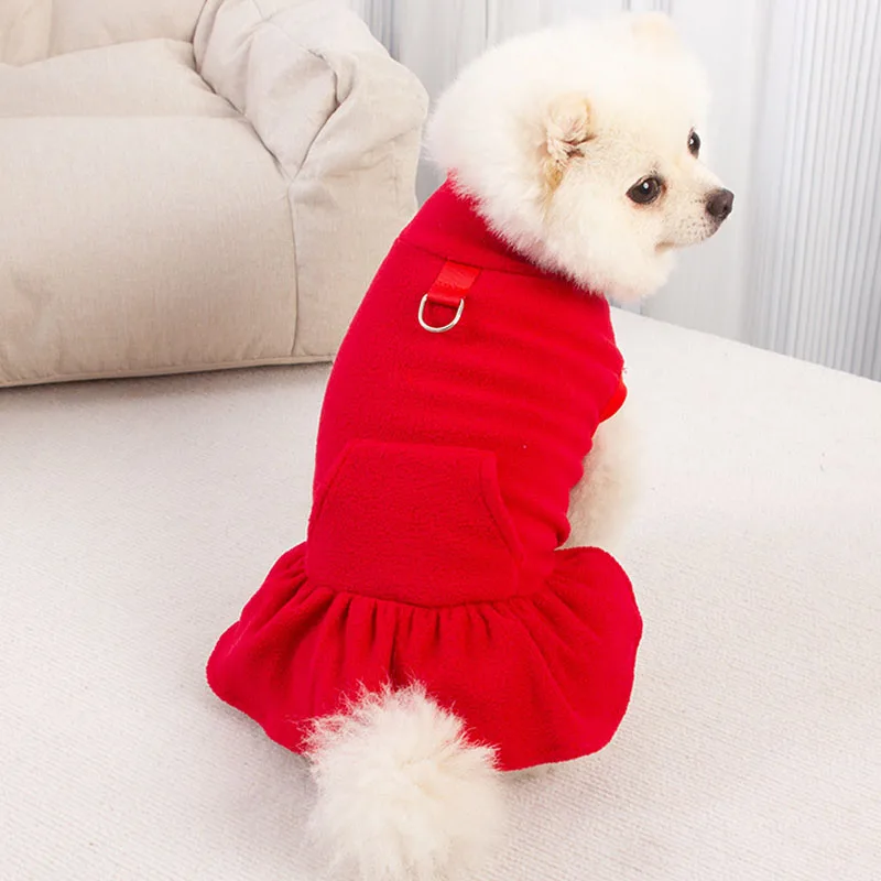 Casaco de Lã para Cães Pequenos Vermelho e Rosa com Medidas Variadas - Imagem 2