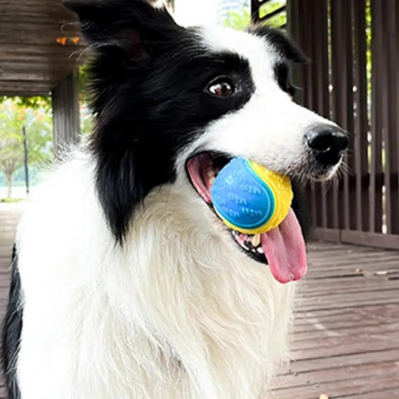 Brinquedo Bola para Cães Borracha 6,5 cm Brilha no Escuro para Passeio - Imagem 3