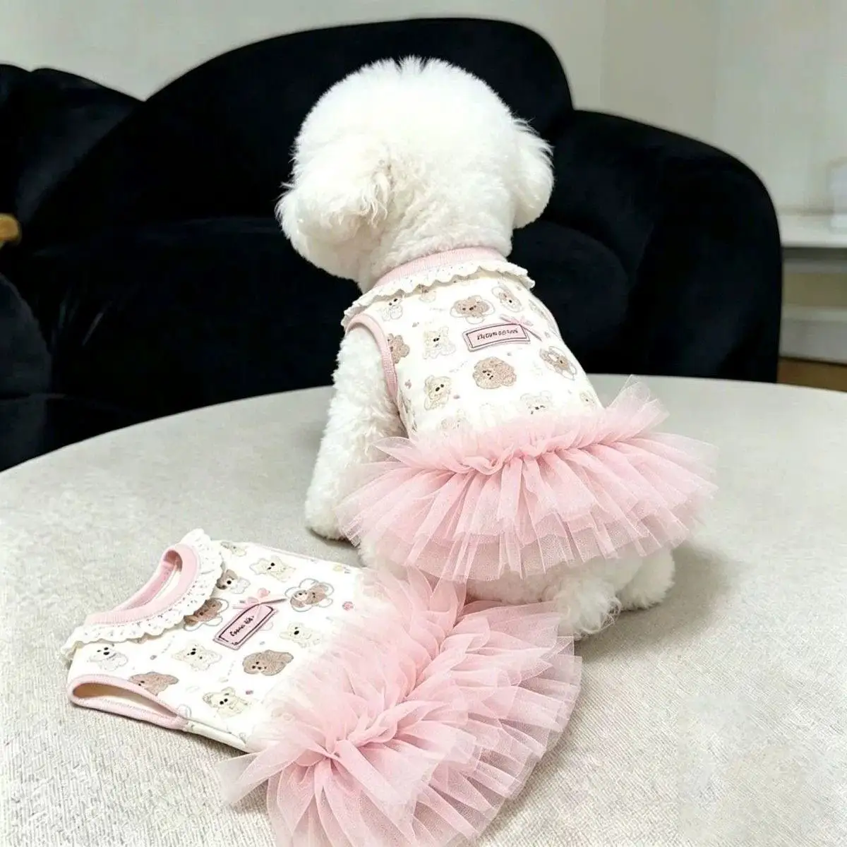 Roupa para Cães Pequenos de Poliéster com Laço - Image 6