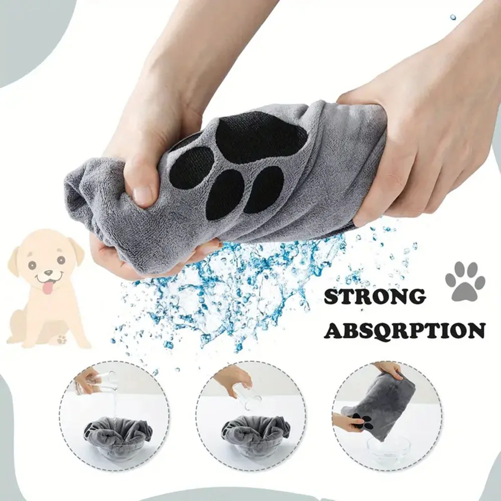 Toalha de Microfibra para Cães e Gatos Super Absorvente 35x75cm - Imagem 4