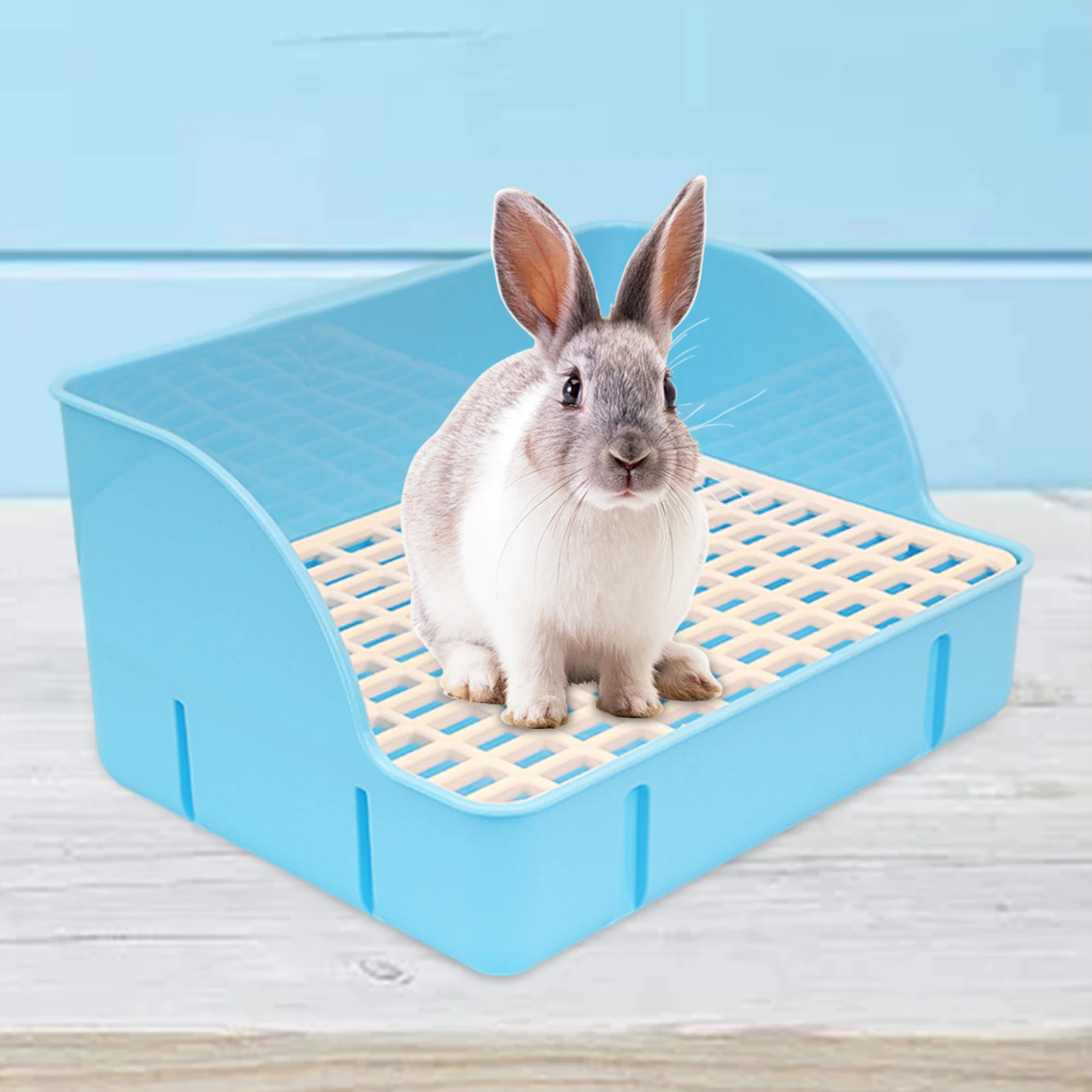 Caixa de Areia Canto para Coelhos 29x22x15,5 cm Fixa na Gaiola - Imagem 4